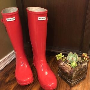 Cherry Red “Huntress Wide Calf” Hunter Boots